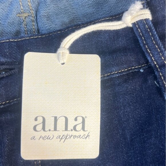 A.n.a Womens Mid-Rise Skinny Jeans Size 24W Dark Blue New Denim - Picture 11 of 12